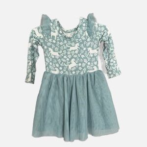 Little Sleepies Play Unicorn Garden Tulle dress